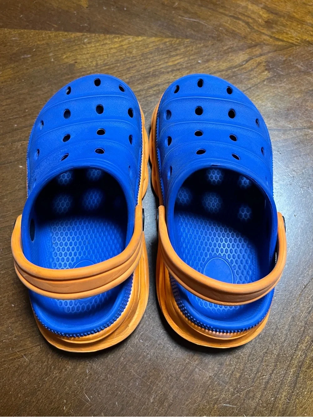 Kids Blue & Orange Clog/Slide Sandals